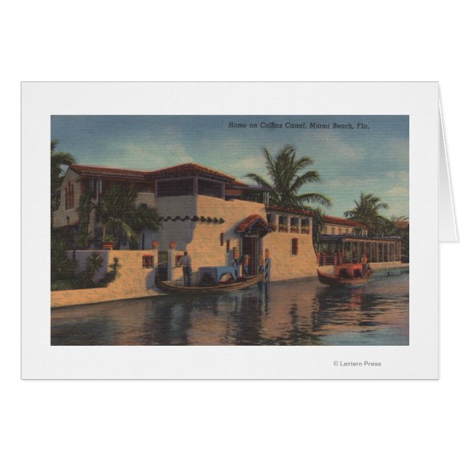 Miami, Floride - Vue de la maison sur Collins Cana (Devant horizontal)