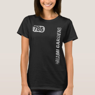 Miami Gardens Florida 786 Area Code Vintage Retro T-Shirt