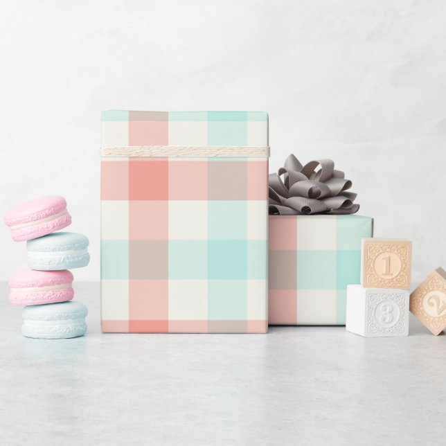 Miami Gingham - Wrapping Paper (Baby Shower)