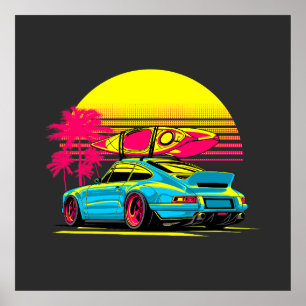 MIAMI GT SUMMER VIBES POSTER