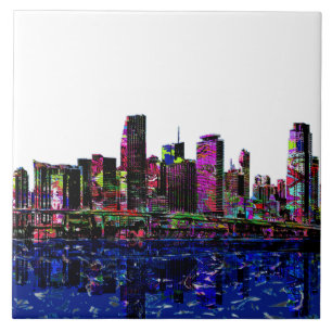 Miami in graffiti tile