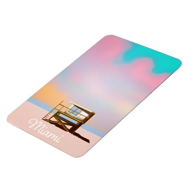 Miami Lifeguard Travel poster Magnet (Left Side)