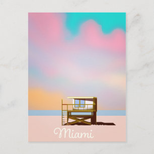 Miami Lifeguard Travel poster Postcard
