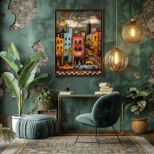 Miami: Magic City - Whimsical Art Poster