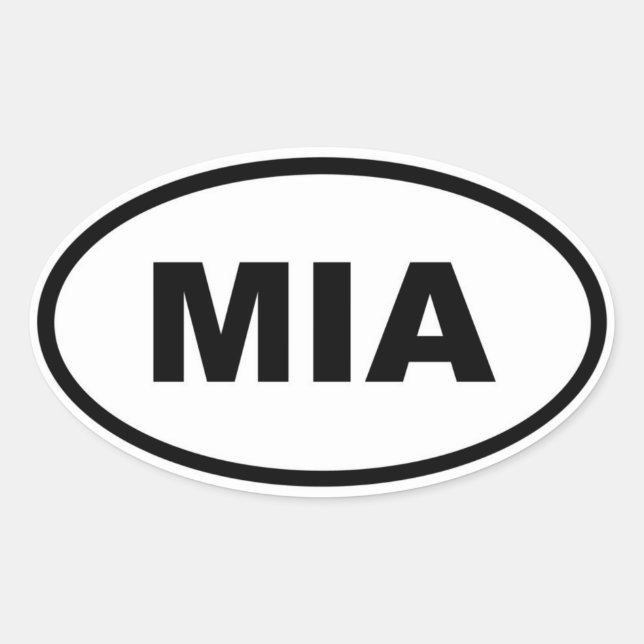Miami MIA Oval Sticker (Front)