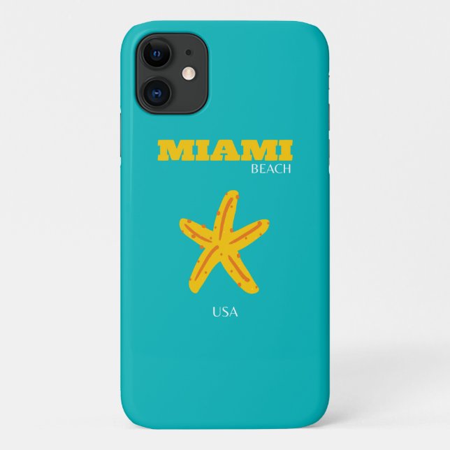 Miami, Miami Beach, Preppy Room, Travel Art, Retro Case-Mate iPhone Case (Back)