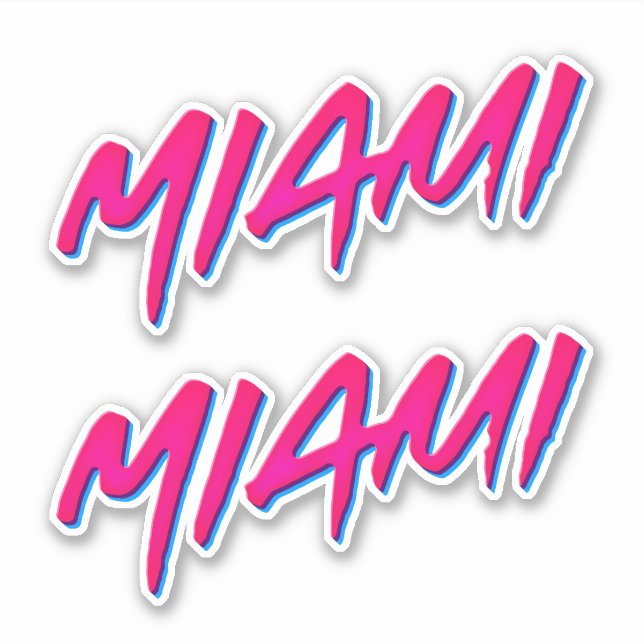 Miami Neon Colours New Retro Style Minimalism (Front)