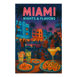 Miami Nights – Food & Vibes Poster