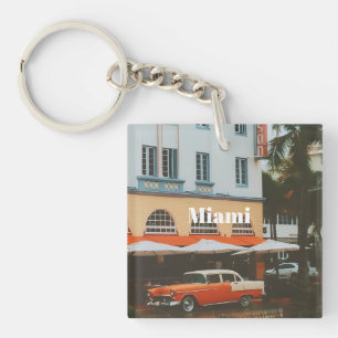 Miami Ocean Drive  Travel Souvenir Keychain