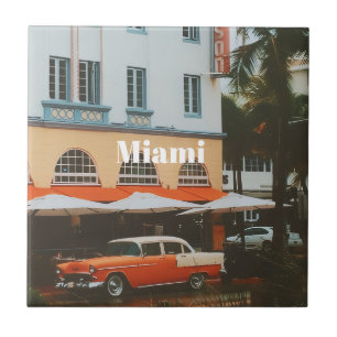 Miami Ocean Drive  Travel Souvenir Tile