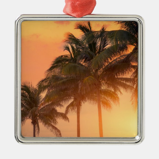 Miami Palms Metal Ornament (Front)