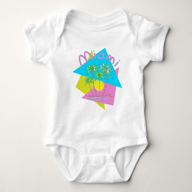 Miami Palms Sun Baby Bodysuit (Front)