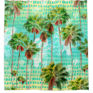 Miami Palms: Watercolor Tropical Seamless