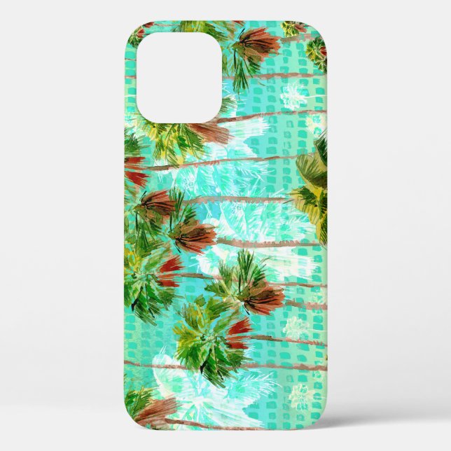 Miami Palms: Watercolor Tropical Seamless Case-Mate iPhone Case (Back)