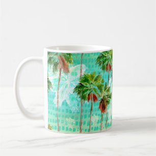 Miami Palms: Watercolor Tropical Seamless Coffee Mug