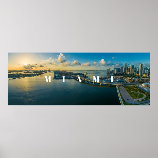Miami Panorama Photo Poster (Front)