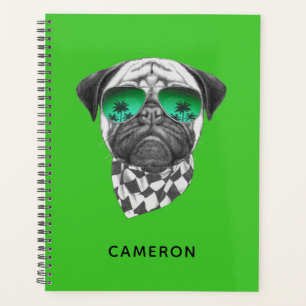 Miami Pug   Add Your Name Planner