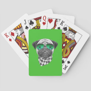 Miami Pug Playing Cards