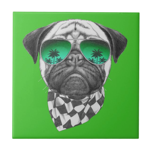 Miami Pug Tile (Front)