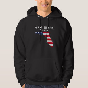 Miami Shores Florida USA State America Travel Flor Hoodie