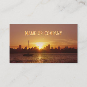 Miami Skyline at Sunset Business Card