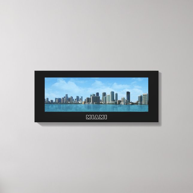 Miami Skyline Canvas Print (Front)