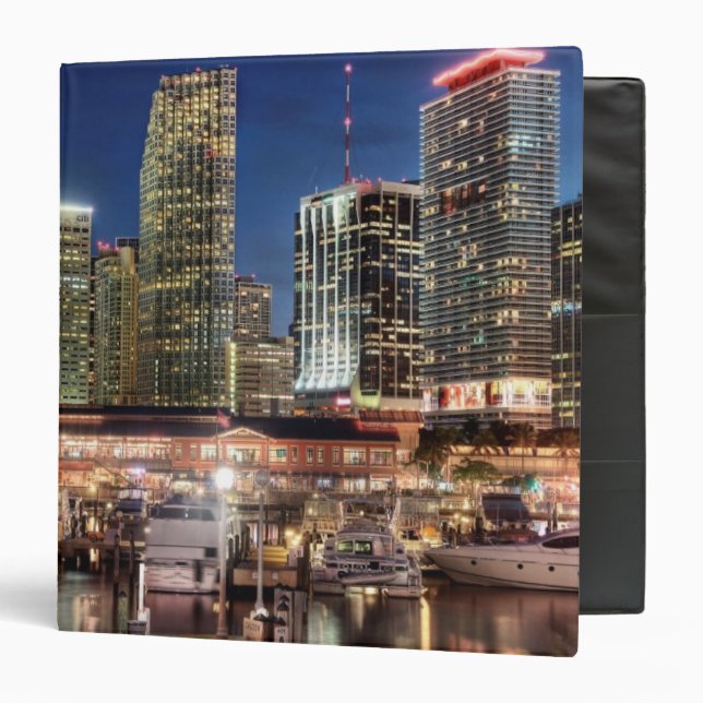 Miami skyline city in Florida Binder (Front/Inside)