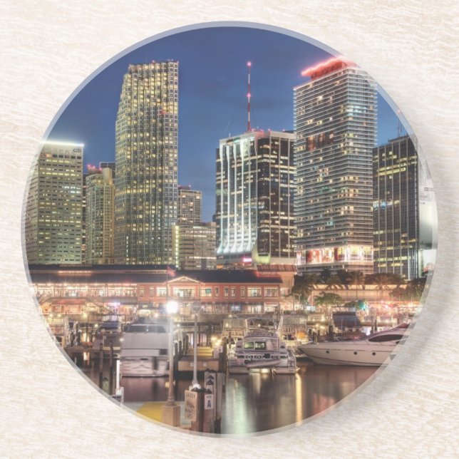 Miami skyline city in Florida Coaster (Front)