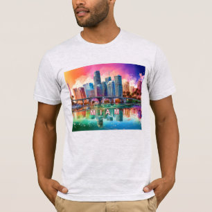 Miami Skyline Graffiti Art  T-Shirt