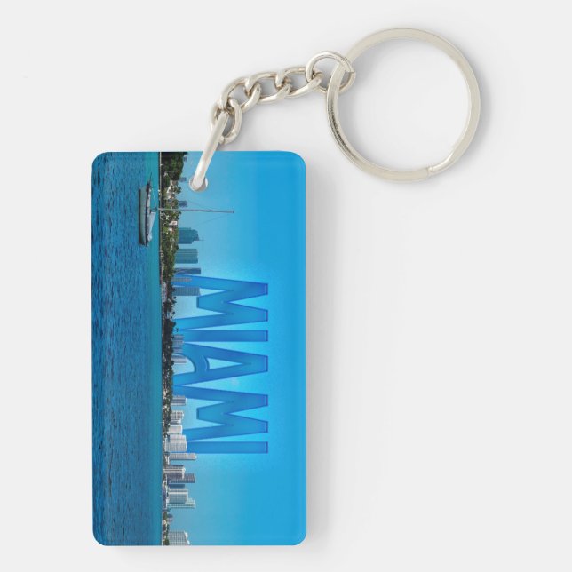 Miami Skyline Keychain (Back)