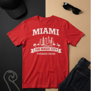 Miami Skyline Magic City Graphic  T-Shirt
