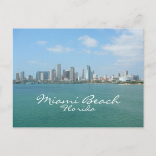 Miami Skyline, Miami Beach, Florida Postcard