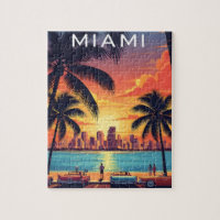 Miami Skyline Sunset