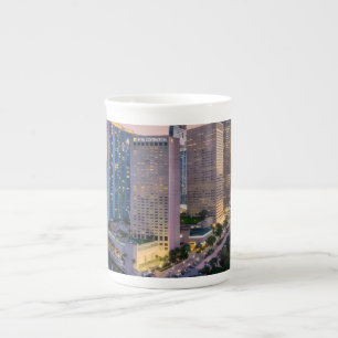 Miami Skyline Sunset with InterContinental Hotel  Bone China Mug