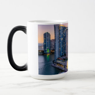Miami Skyline Sunset with InterContinental Hotel Magic Mug