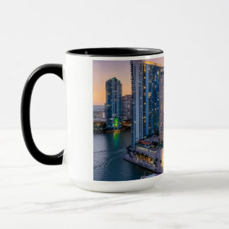 Miami Skyline Sunset with InterContinental Hotel Mug