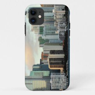 Miami skyscrapers against wide clear sky iPhone 11 case