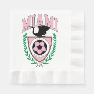 Miami Soccer Varsity Style Napkin