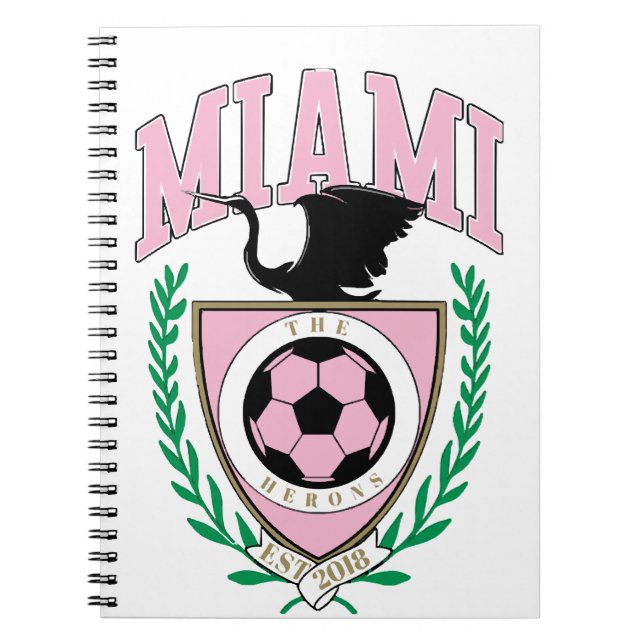 Miami Soccer Varsity Style  Notebook (Front)