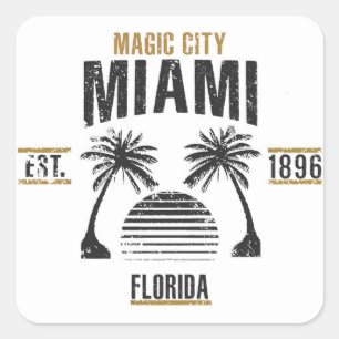 Miami Square Sticker