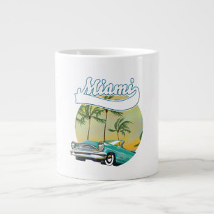 Miami Sunset logo Large Coffee Mug