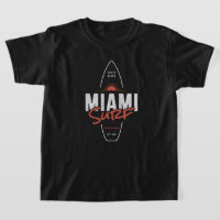 Miami Surf – Vintage Beach Sunset Surfboard Design