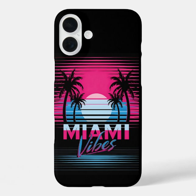 Miami Vibes Postcard Case-Mate iPhone Case (Back)