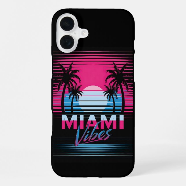 Miami Vibes Postcard iPhone Case (Back)