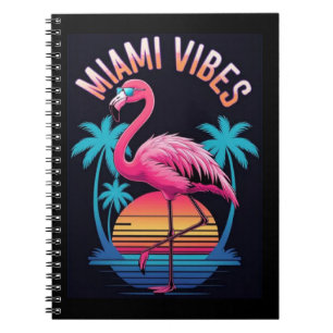 Miami Vibes Summer Flamingo Design-63454 Notebook