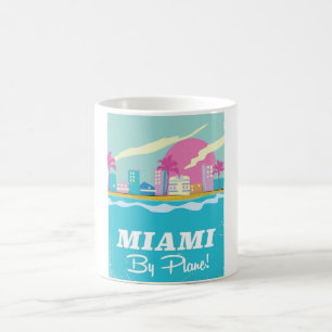 Miami vintage 1980s travel poster coffee mug