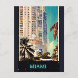 Miami vintage poster  postcard