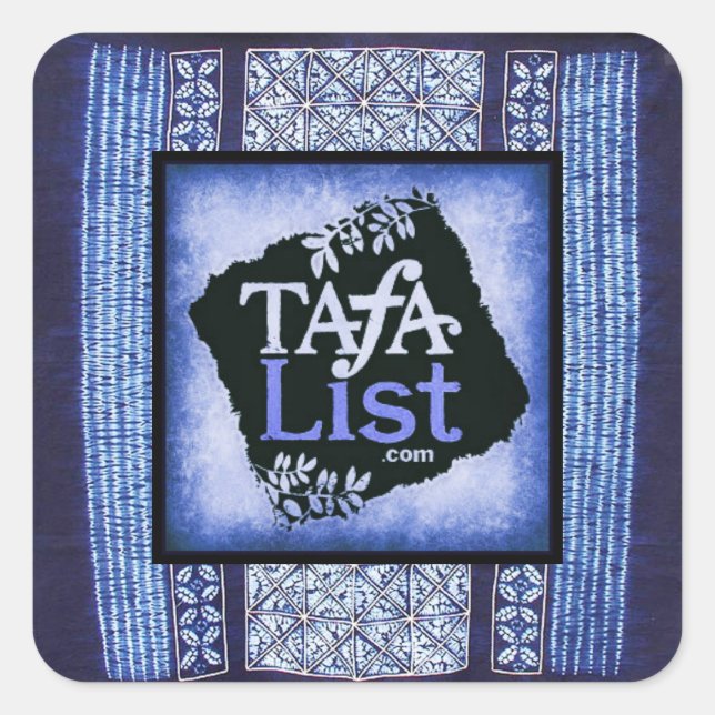 Miao Indigo Tie-Dye #5 Square Sticker (Front)