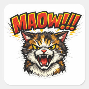 Miaow!!   Funny Cat Sticker for Cat Lovers