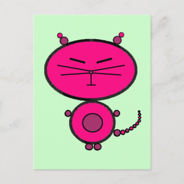 Miaow Kitty Cat Postcard (Front)